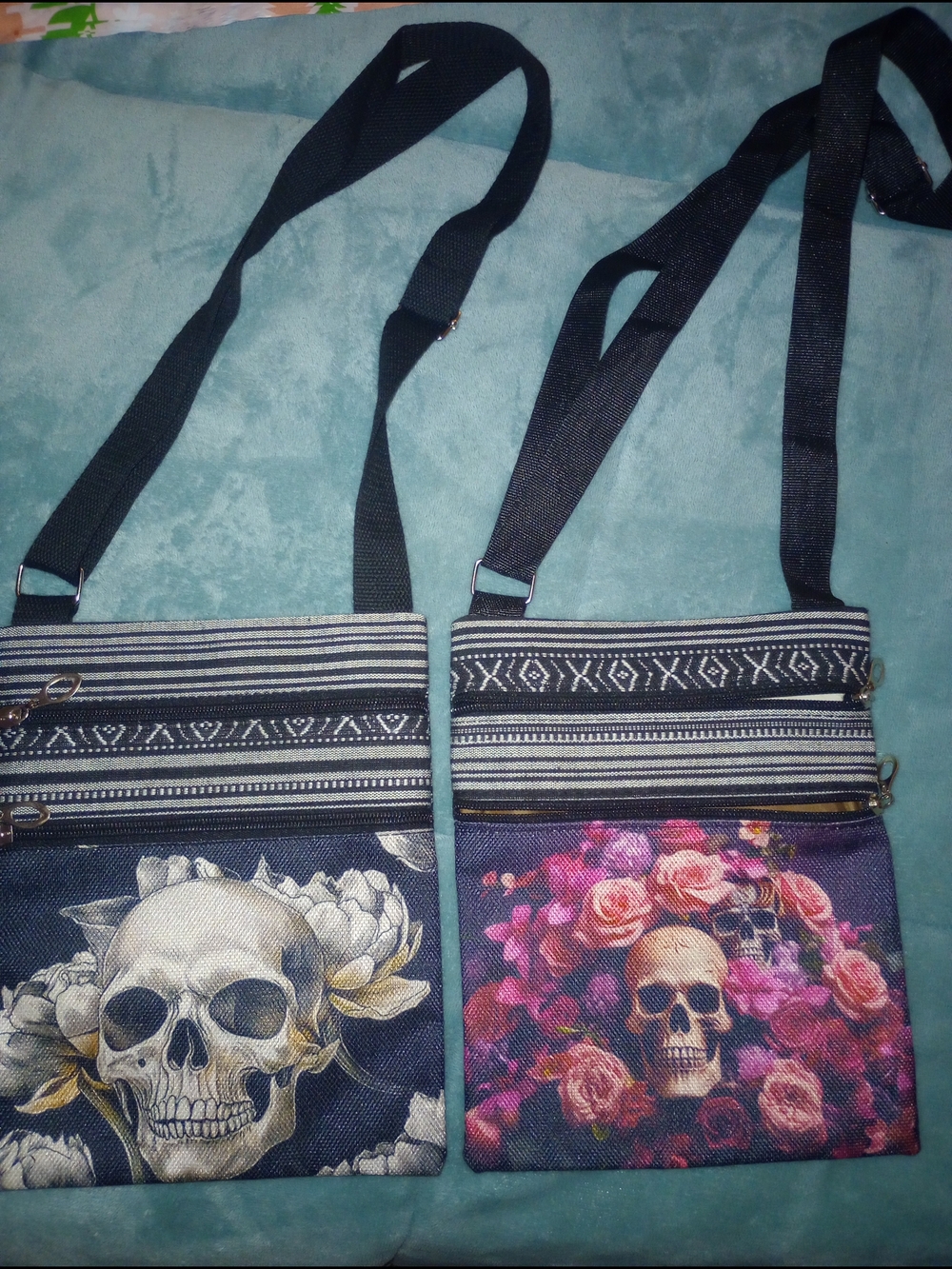 Floral Skull Crossbody Bag — Pick One